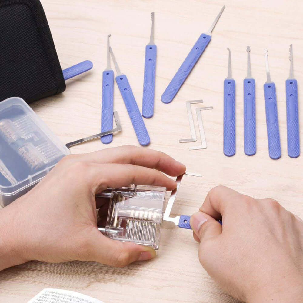 Lock Pick Set - for Beginners+: Lock Picks by LOKKO, Practice Locks, Covert Kit + How-to Guide