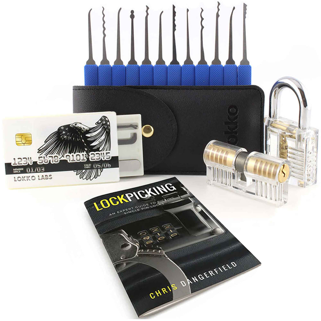 Lock Pick Set - for Beginners+: Lock Picks by LOKKO, Practice Locks, Covert Kit + How-to Guide